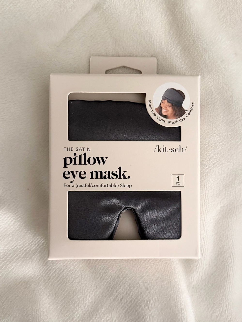 Kitsch satin pillow eye mask
